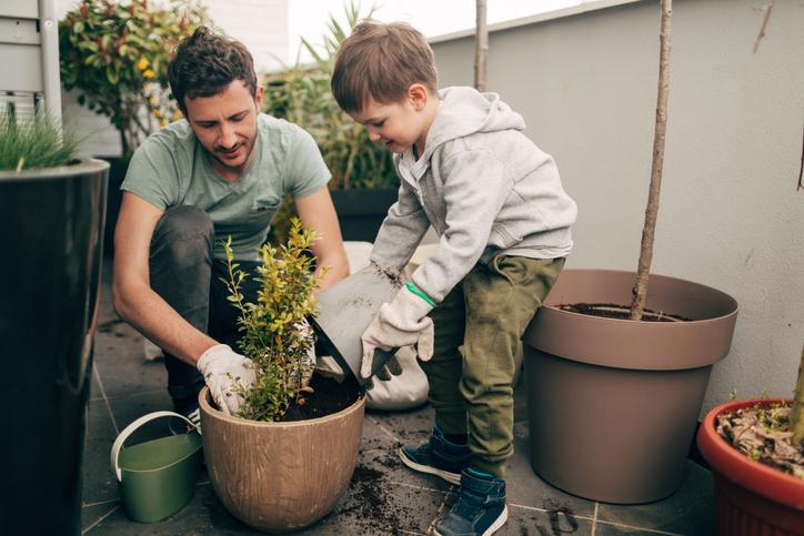 Gardening time with my daddy
